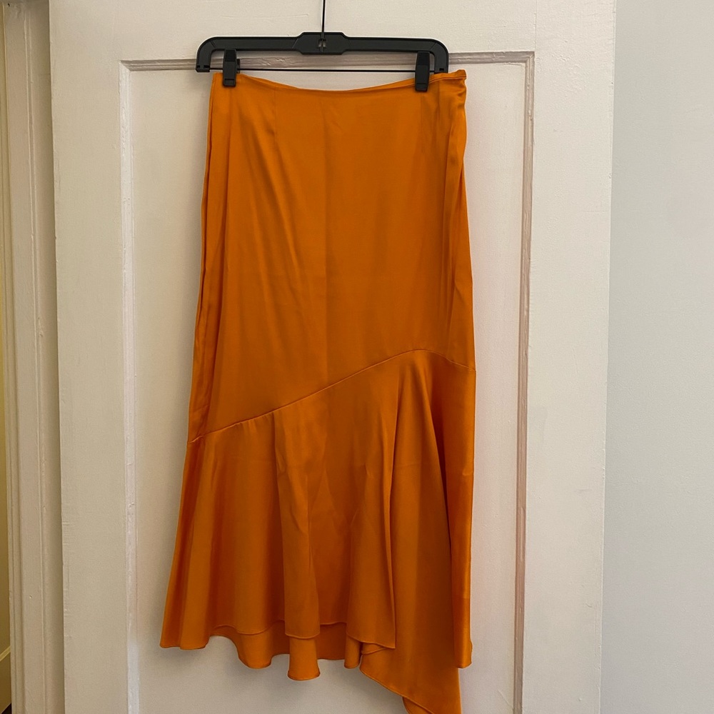Orange Satin Skirt - & other stories